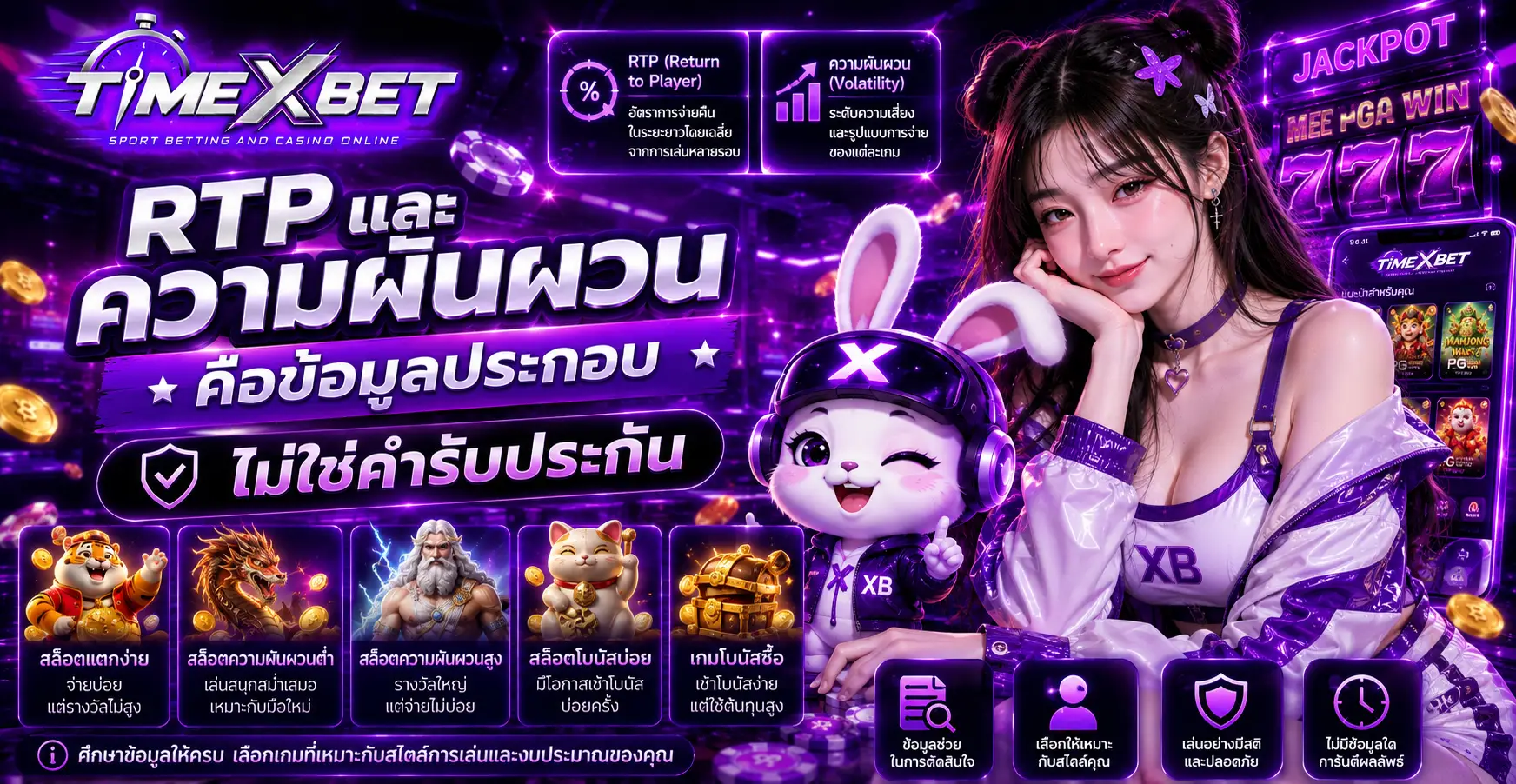 RTP และความผันผวน คือข้อมูลประกอบ ไม่ใช่คำรับประกัน