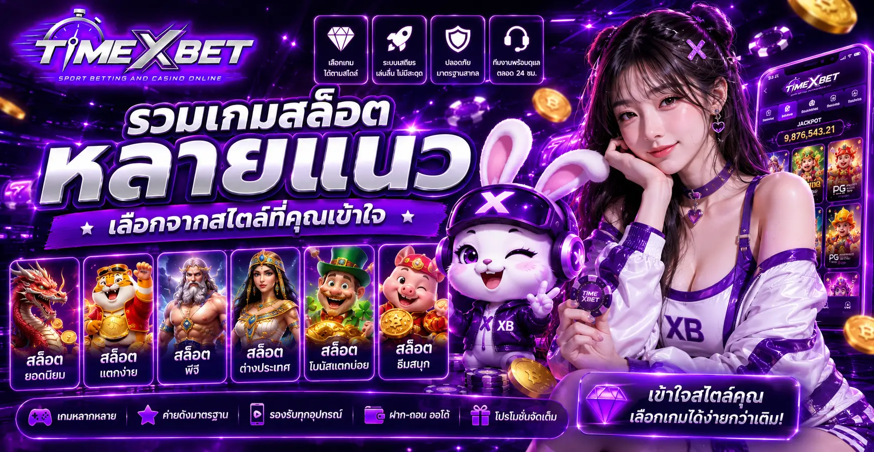 รวมเกมสล็อตหลายแนว เลือกจากสไตล์ที่คุณเข้าใจ